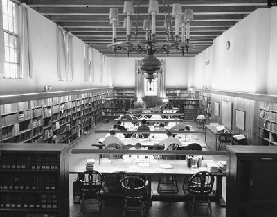 Students studying in Fletcher Library