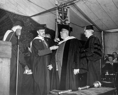 Dr. Norbert Wiener receiving an honorary degree, 1946