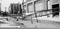 Horizontal crane on street, 1973