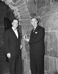 Dean Wessell and President Carmichael 'turning on switch', 1952-03-29