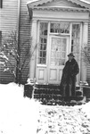 McCollester at his front door [48 Professors Row], 1938