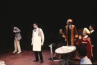 A group looks at Shylock (Oliver Platt) in The Merchant of Venice, 1983-05-01